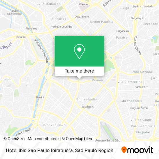 Hotel ibis Sao Paulo Ibirapuera map