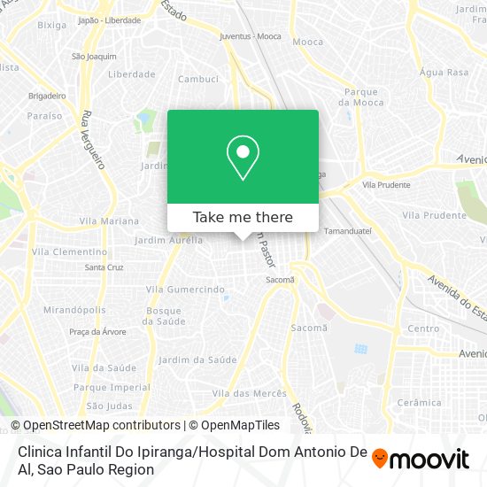Clinica Infantil Do Ipiranga / Hospital Dom Antonio De Al map