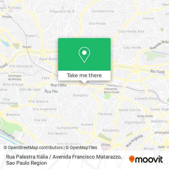 Rua Palestra Itália / Avenida Francisco Matarazzo map