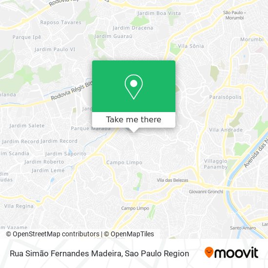 Rua Simão Fernandes Madeira map