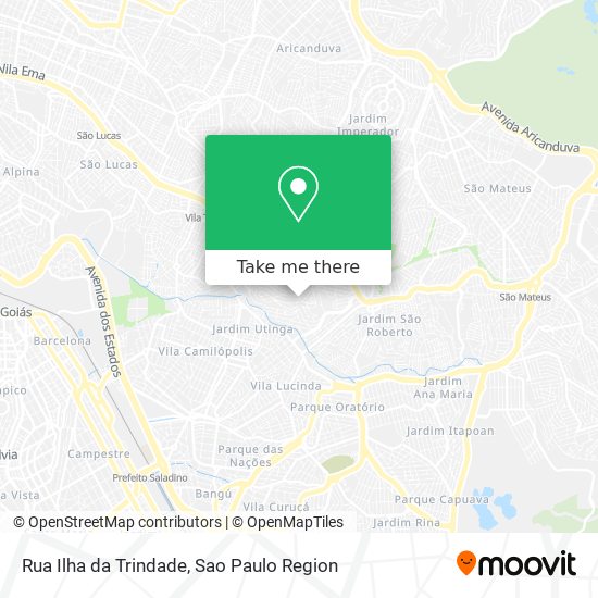 Mapa Rua Ilha da Trindade