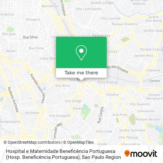 Mapa Hospital e Maternidade Beneficência Portuguesa (Hosp. Beneficência Portuguesa)