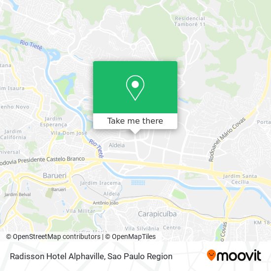 Mapa Radisson Hotel Alphaville