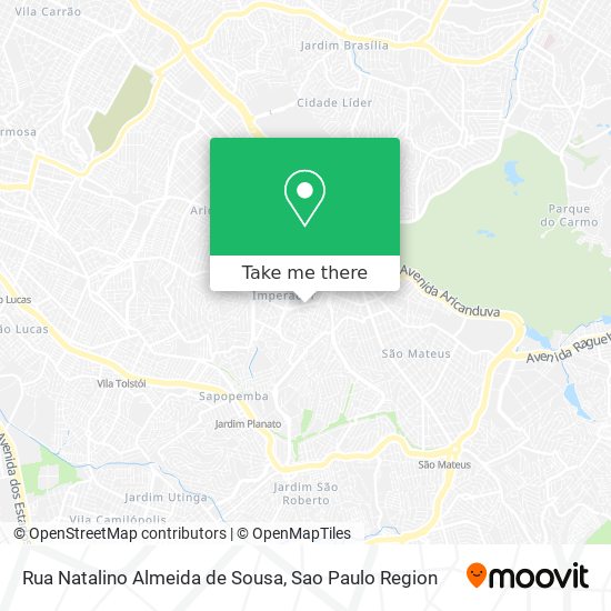 Mapa Rua Natalino Almeida de Sousa