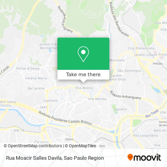 Mapa Rua Moacir Salles Davila