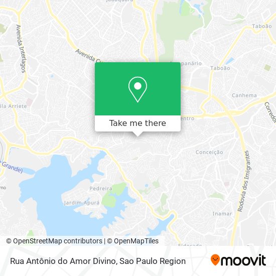 Mapa Rua Antônio do Amor Divino