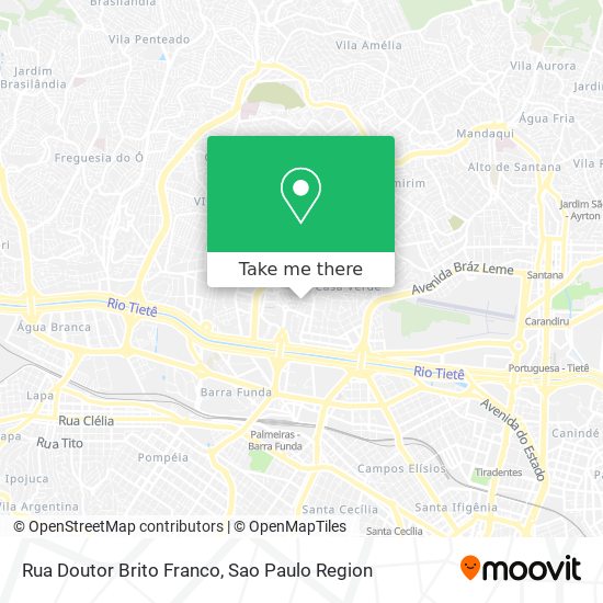 Mapa Rua Doutor Brito Franco