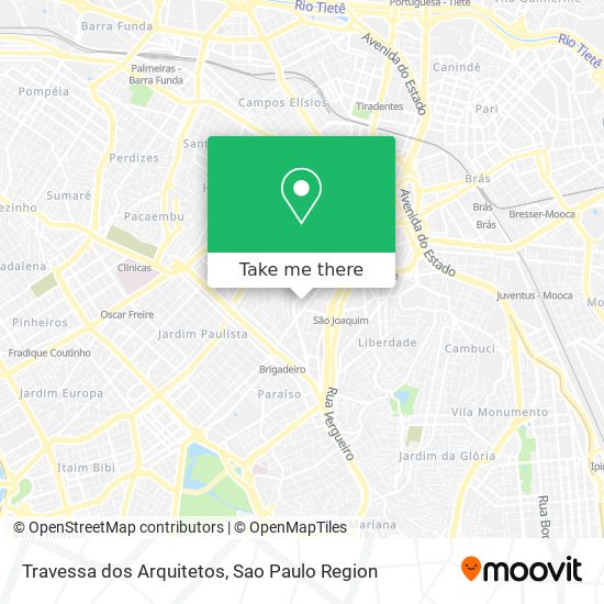 Travessa dos Arquitetos map