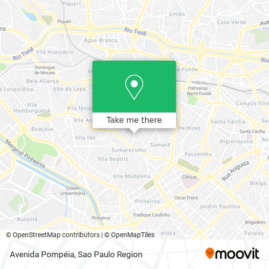 Mapa Avenida Pompéia