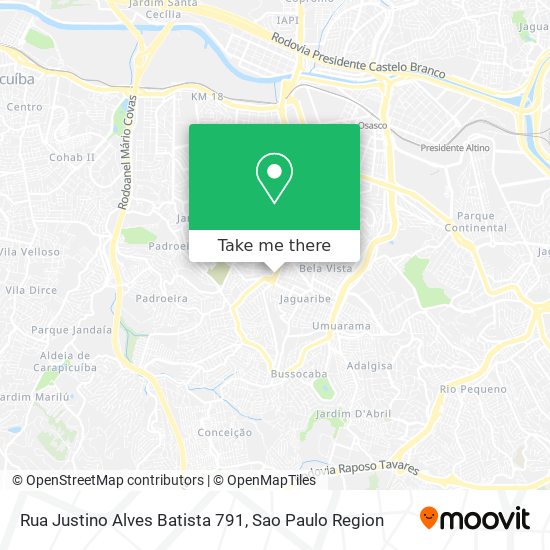 Rua Justino Alves Batista 791 map