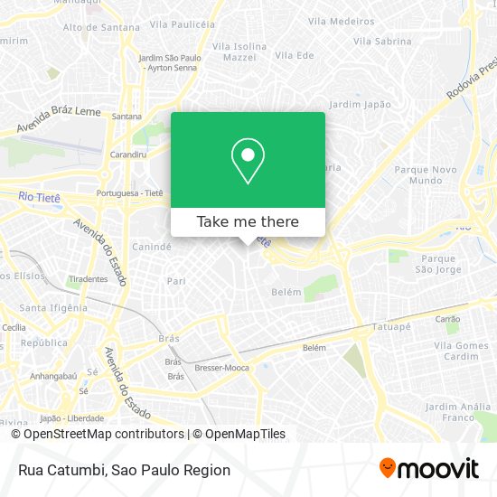 Rua Catumbi map