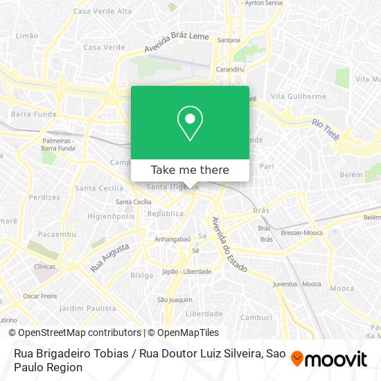 Mapa Rua Brigadeiro Tobias / Rua Doutor Luiz Silveira