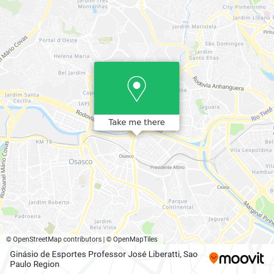 Ginásio de Esportes Professor José Liberatti map