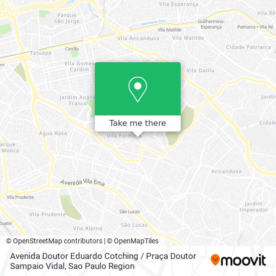 Mapa Avenida Doutor Eduardo Cotching / Praça Doutor Sampaio Vidal
