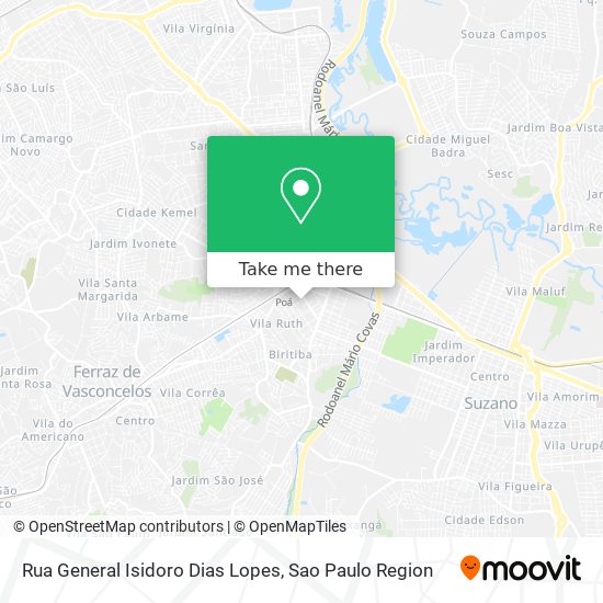 Rua General Isidoro Dias Lopes map
