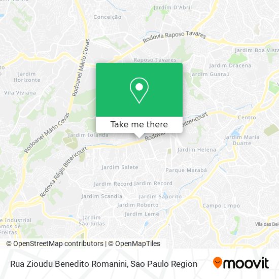Rua Zioudu Benedito Romanini map