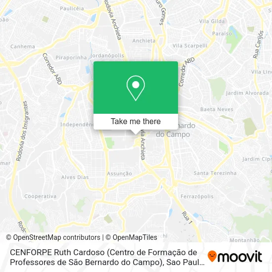 CENFORPE Ruth Cardoso (Centro de Formação de Professores de São Bernardo do Campo) map