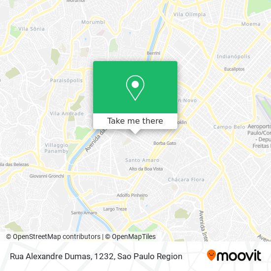 Rua Alexandre Dumas, 1232 map