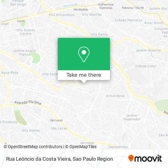 Mapa Rua Leôncio da Costa Vieira