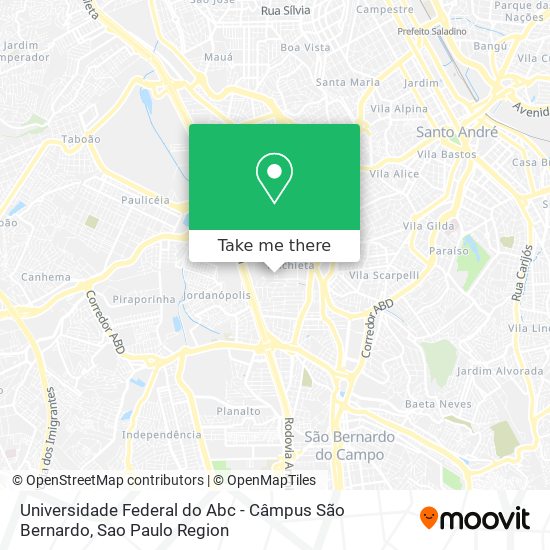 Mapa Universidade Federal do Abc - Câmpus São Bernardo