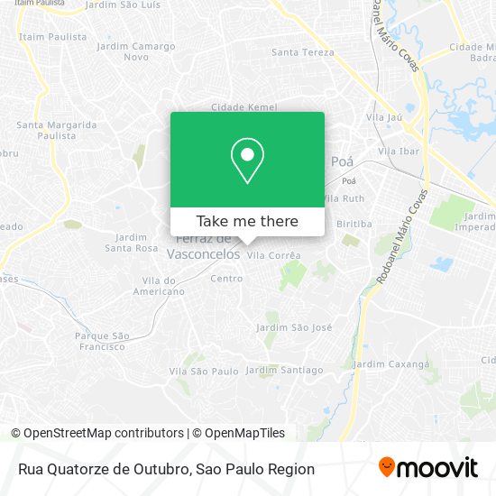 Rua Quatorze de Outubro map