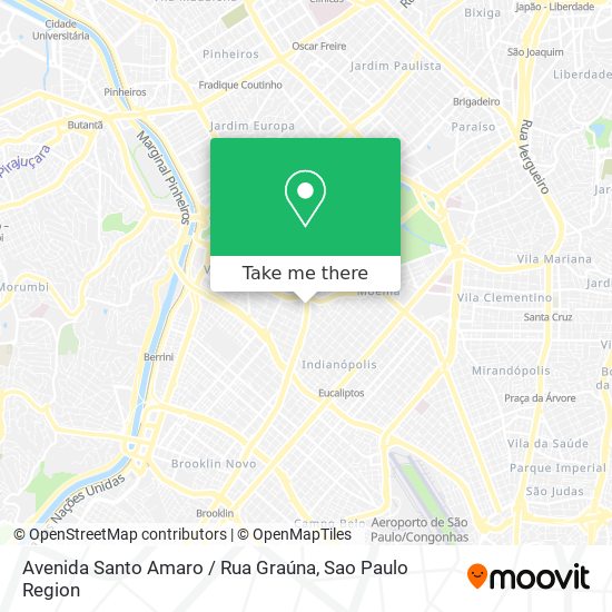 Avenida Santo Amaro / Rua Graúna map