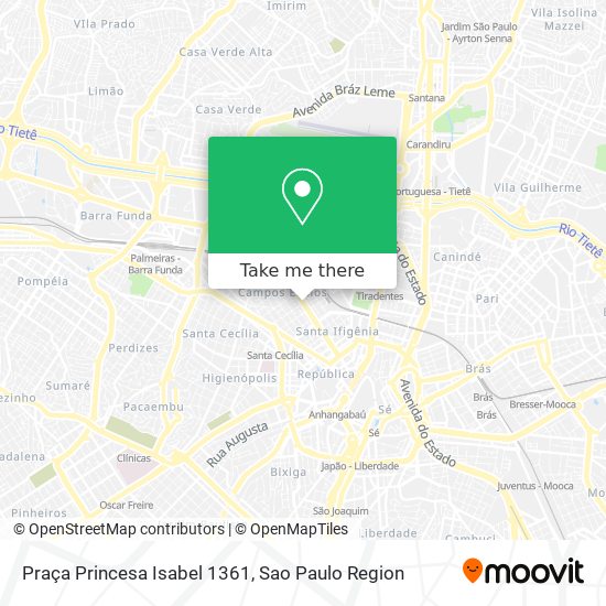 Mapa Praça Princesa Isabel 1361