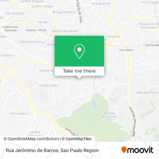 Mapa Rua Jerônimo de Barros