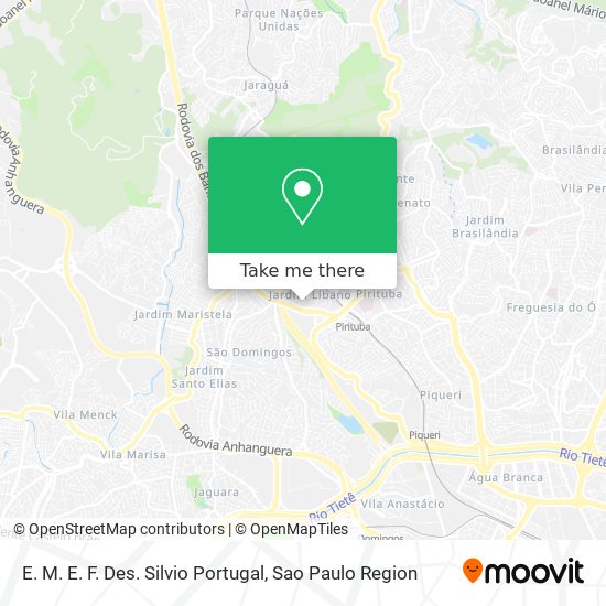 Mapa E. M. E. F. Des. Silvio Portugal
