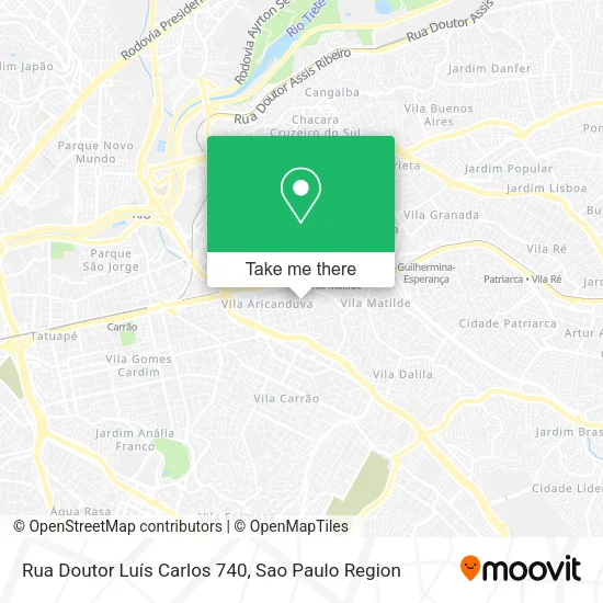 Rua Doutor Luís Carlos 740 map