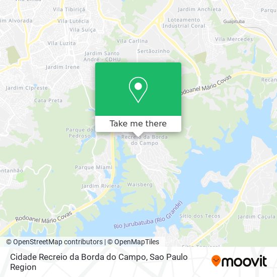 Cidade Recreio da Borda do Campo map