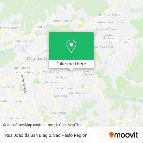 Mapa Rua João da San Biagio