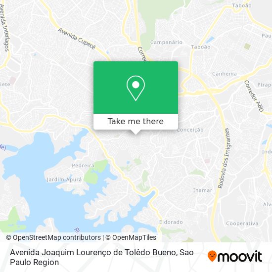 Avenida Joaquim Lourenço de Tolêdo Bueno map