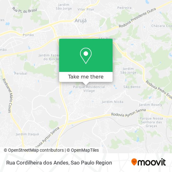 Rua Cordilheira dos Andes map