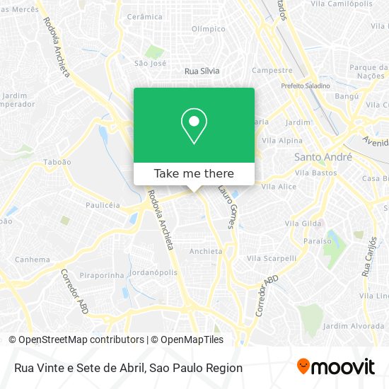 Rua Vinte e Sete de Abril map