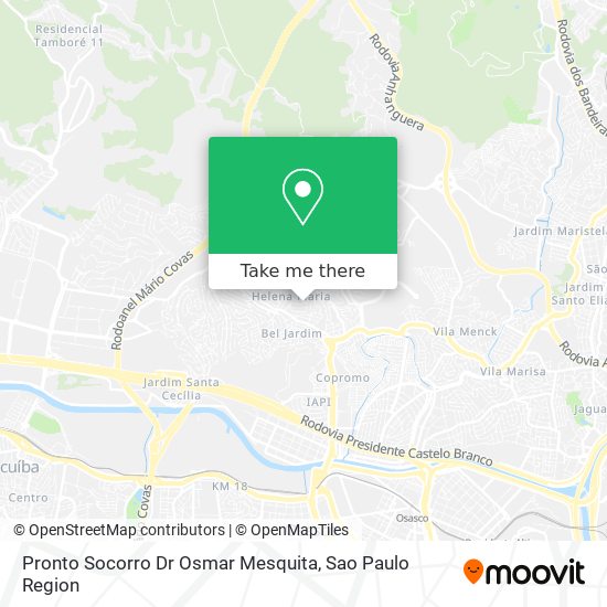 Mapa Pronto Socorro Dr Osmar Mesquita