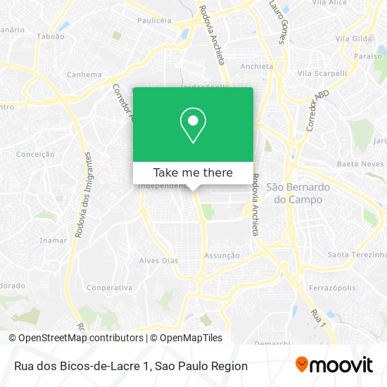 Mapa Rua dos Bicos-de-Lacre 1