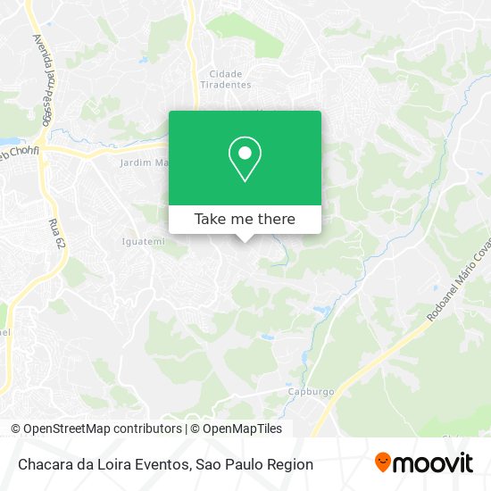 Mapa Chacara da Loira Eventos