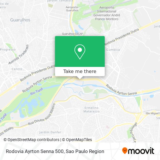 Rodovia Ayrton Senna 500 map