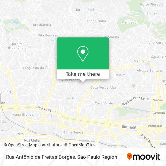 Rua Antônio de Freitas Borges map