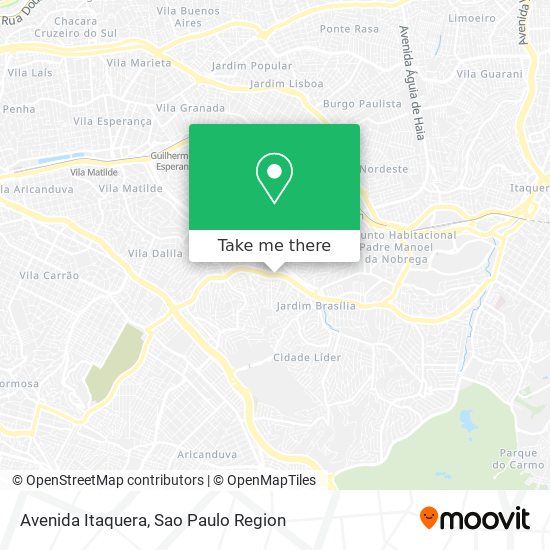 Mapa Avenida Itaquera