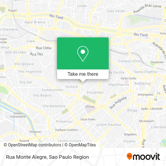 Rua Monte Alegre map