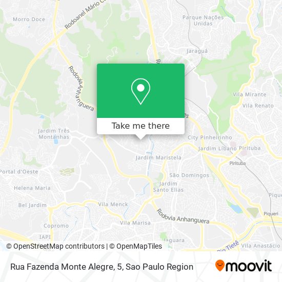 Rua Fazenda Monte Alegre, 5 map