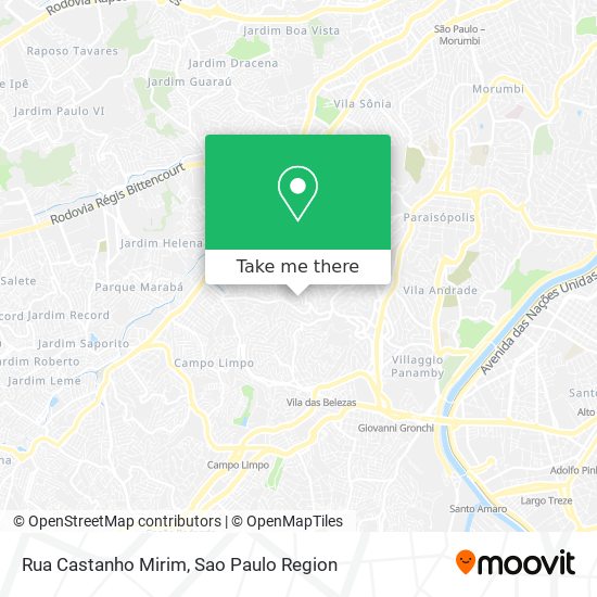 Rua Castanho Mirim map