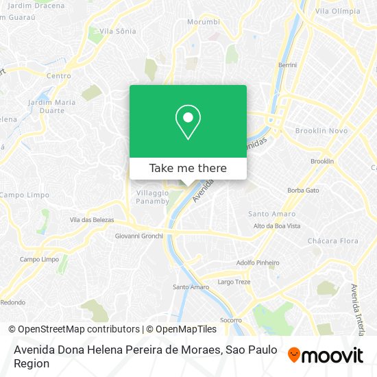 Mapa Avenida Dona Helena Pereira de Moraes