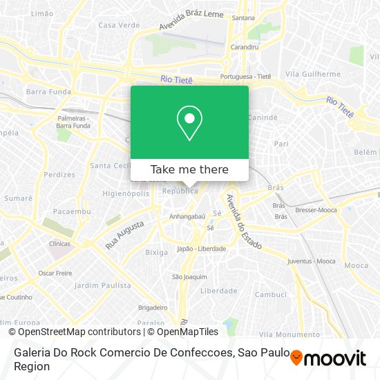 Mapa Galeria Do Rock Comercio De Confeccoes