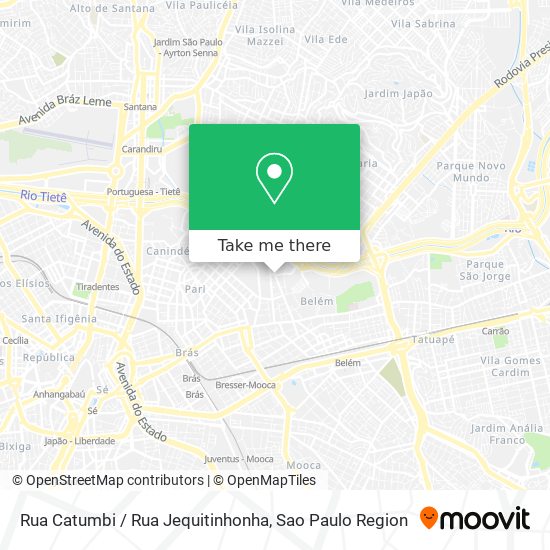 Rua Catumbi / Rua Jequitinhonha map