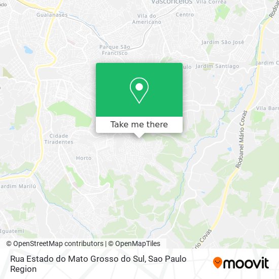 Rua Estado do Mato Grosso do Sul map