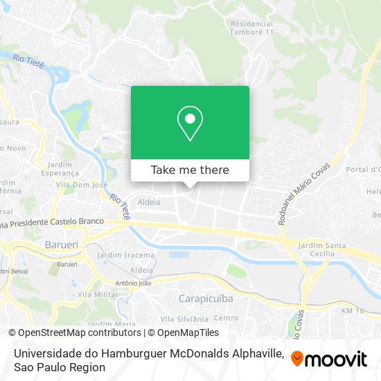 Universidade do Hamburguer McDonalds Alphaville map