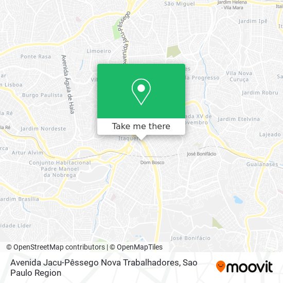 Avenida Jacu-Pêssego Nova Trabalhadores map